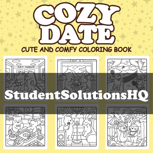 Cozy Date Digital Coloring Book 40 pages